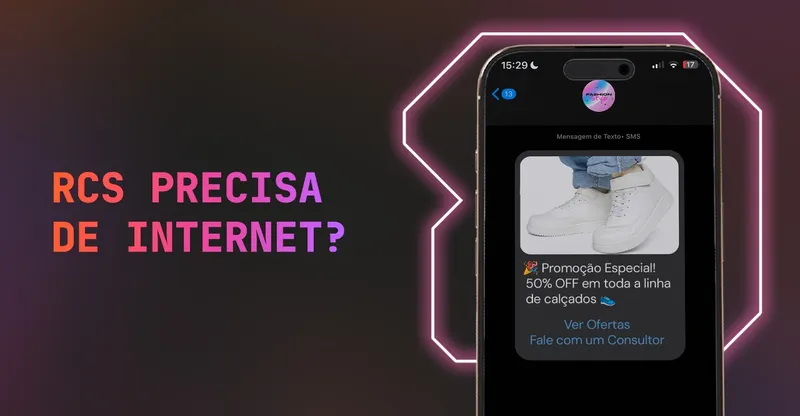 Mensagem de RCS precisa de internet?